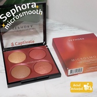 (ของแท้/พร้อมส่ง) sephora microsmooth multi-tasking baked face palette สี captivate