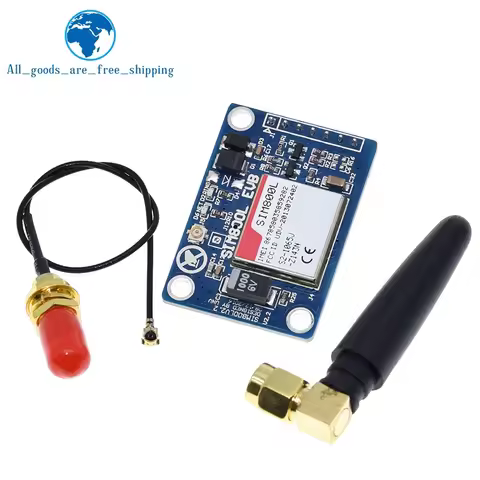 TZT 1set SIM800L V2.0 5V Wireless GSM GPRS MODULE Quad-Band W/ Antenna Cable Cap