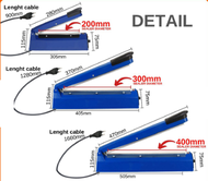 200mm ( 8 Inch ) / 300mm ( 12 Inch ) / 400mm ( 16 Inch ) Impulse Sealer Plastic Film Seal Packaging 