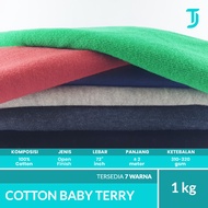 MERAH HIJAU 20s Cotton Baby Terry | Hoodie Sweater Jacket Fabric | 1 kg | Grow Jaya T-Shirt Material