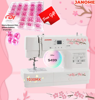 FREE 25 pcs/box Limited Edition Cherry Blossom Pink Bobbins -Janome Sewing Machine 1030MX Computerised Sewing Machine