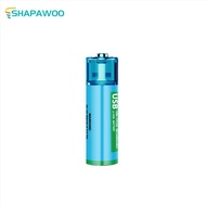 Shapawoo ถ่านชาร์จ Li-ion Battery แบตเตอรี่ลิเธียม USB 1.5V แบตเตอรี่แบบชาร์จไฟได้