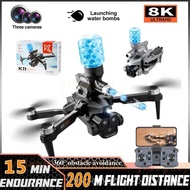 K11Max Dron with Water Bombs Aerial Photography Drone 4K Three Camera 360° Obstacle Avoidance Foldab