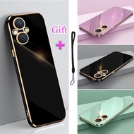 Plating Phone Case OPPO Reno 7Z Reno 8Z Traight Edge Electroplated Gold edge Phone Case