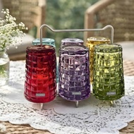 Set of 6 350ml Crista Home Van Caro Glass Cups 8 Colors