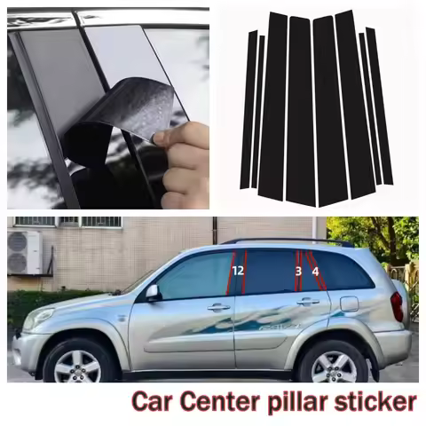 For Toyota RAV4/Venza Innova window modification with glossy black center pillar sticker accessories