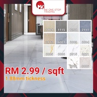 DIY Vinyl Flooring 60cm x 60cm Self-adhesive 4sqft Marble Pattern /Lantai vinil DIY corak marmar pel