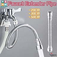 【SG】50CM Faucet Extension Extender 360 Rotation Faucet Extension Hose Stainless Steel Faucet Extensi