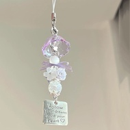 ️ ‍  Purple Elf Jellyfish Wind Chime Pendant Handmade Ins Style Wind Chime Beaded Earphone Phone Cha