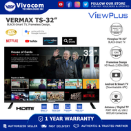 Viewplus TS-32'-BLACK-Smart TV, Frameless Design, HDMI 2 2.0 &amp; USB 2 2.0 /// Viewplus TS-43'-BLACK-Smart TV FHD Ready (1920*1080), HDMI 2 2.0 &amp; USB 2 2.0, Frameless Design