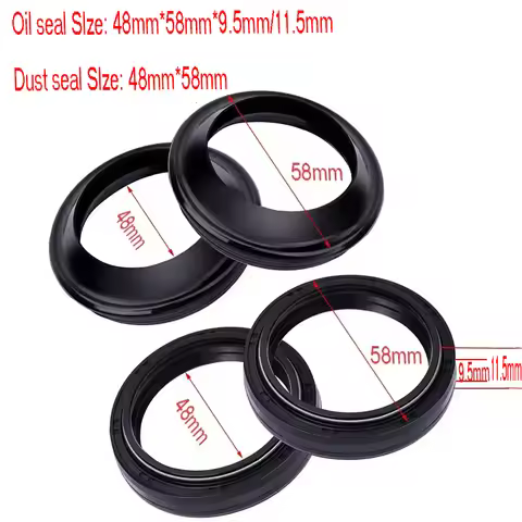 48x58x9.5/11.5 Motorcycle Front Fork Oil Seal 48 58 Dust Seal For Honda CRF250 R CRF450R Motocross F