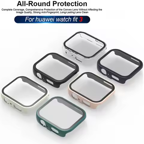 Tempered Glass Case For Huawei Watch Fit 3 Bumper Full Cover Watch Screen Protector For Huawei Watch