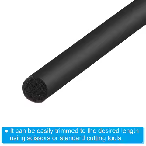 Uxcell Black Backer Rod EPDM Foam Rope Caulk Crack Joint Filler Roll Seal Weather Strip for Home Con