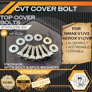 Crankcase Cover/ CVT Cover bolts set for Nmax v1/v2 & Aerox v1/v2