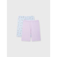CANIFA Pack of 2 girls' home leggings kids leggings BLUE-PURPLE 1LA26S005-FB643