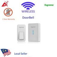 Augreener Self-Powered DoorBell Waterproof Door bell Wireless Kinetic Doorbell 3pin UK Plug Loceng P