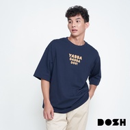 DOSH MENS OVERSIZED T-SHIRTS FLINTSTONES เสื้อยืดโอเวอร์ไซส์ DFTMT5015-NV