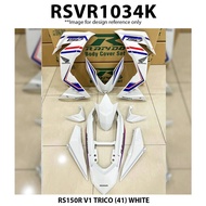 Rapido Cover Set Honda RS150R V1 V2 V3 TRICO (41) White RS150 RS150 R Coverset Motor Accessories RS 