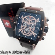 SA Dhc Jam Tangan Kasual Pria Murah 2289 - Tali Kulit - Chronograph