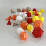 Cheese Dice 3D Printed 7PCS Polyhedral Food Themed Dice Set Dice Play Board Game qiazhilth