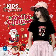 (24 Hours Delivery) Cotton 1 Christmas Festival Party Team shirt Red 2026 kids Round Neck t-shirt 71