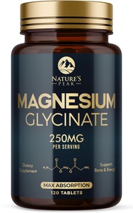 Magnesium Pills Extra Strength - Chelated for Ultra Absorption - Magnesium Glycinate Supplement, Sup