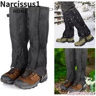NARCISSUS Camping Hiking Leg Gaiters, Black Breathable Walking Boot Gaters,  Zipper Outdoor Waterpro