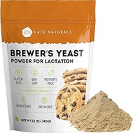 Brewers Yeast Powder for Lactation to Boost Mother's Milk by Kate Naturals for Cookies. Gluten Free 