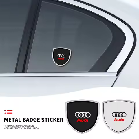3D Car Styling Shield Emblem Badge Metal Stickers Decor Decals For Audi S3 S5 S1 S4 S2 S6 RS3 RS4 RS