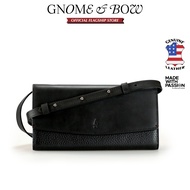 GNOME & BOW Musketeer 2-Tone Flap Long Wallet Crossbody Sling Bag Women