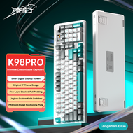 LingBao K98/K98PRO Customized  Side Carved  Mechanical Gaming  Keyboard Bluetooth+2.4G Wireless+Type