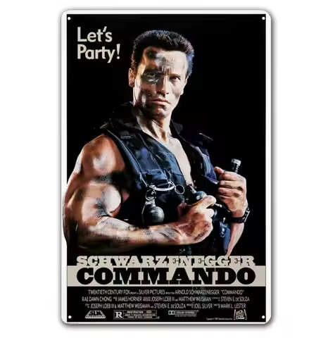 1f,Commando arnold schwarzenegger Movie Metal Poster Tin Sign 20x30cm