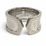 品相極佳★Cartier2C 戒指，750 (WG)白K金（相當於 JP 16 號），重 13.28 克，女士戒指。