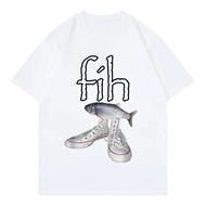 New Style Fih Shoes Graphic T Shirts Funny Misspelled Fish Meme T-shirtsWomen Casual Fashion Short S