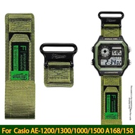 5 colors AE1200 With mat nylon Watchband for Casio A158 A158W/A168/f91w/AE-1200WHD/A159/A169 Watch S