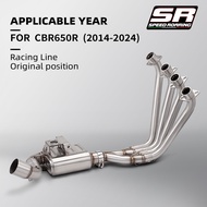 For Honda CBR650 CB650R CB650RR 2014-2024 60mm Stainless Steel Complete Front Exhaust System
