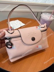 新款 longchamp 龍驤  Le Pliage Xtra 櫻花粉  灰 m 認準hkpowerbuy.賣家 手袋 斜孭袋 背囊