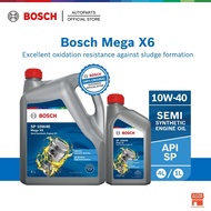 Bosch Mega X6 10W40 API SP Semi Synthetic Engine Oil Minyak Hitam Enjin Kereta (4L/1L)