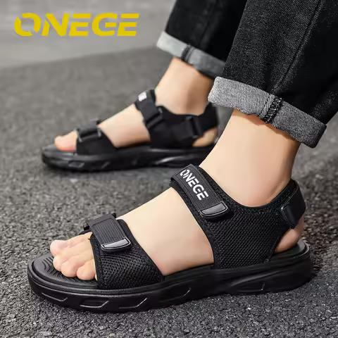 D2668 a Pair of New Summer Non-Slip Men's Sandals, Sports Outdoor Shoes, Wear-Resistant Driver's Sho