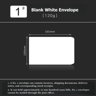 50Pcs 5/7/9 Size Blank White Paper Bags Thick A4 Offset Paper for DIY Envelope Making & Daily Use