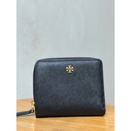 🇲🇾🇺🇸 Tory Burch Emerson Black Saffiano Leather Mini Wallet #147606 [New]