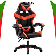 VALLMAR Gaming Chair Adjustable Ergnomic Computer Chair with Footrest Swivel kerusi gaming Black Red