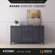 KitchenZ Akara Series 5Ft Display Cabinet with Drawer Storage Cabinet Sideboard Cabinet Living Cabin