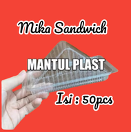 isi 50pcs Mika Roti Segitiga / Mika Sandwich Segitiga - Tray Roti