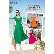 Neck spread skirt with pleated BV300