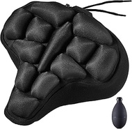 DAWAY F1 Inflatable Bike Seat Cushion - Adjustable Air Shock Absorption, Customizable Soft to Firm C
