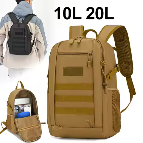 10L 20L Men Travel Backpack Tactical Bag Outdoor School Shoulder Bag Molle Daily Pack Mini Small Cam