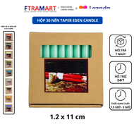 Nến thơm nến tapper Eden Candle FTRAMART EDC2324 Hộp 30 nến cao 11 cm cháy 1.5h trang trí phòng deco