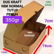 NBK NORMAL kraft chocolate box FULL COVER bread Snack cake size 19cm x 14cm x 7cm plain brown / DOS 