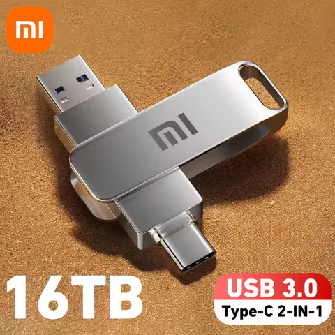 Xiaomi 16TB USB 3.0 Flash Drive 8TB Type-C U Disk High-Speed Pen Drive U Flash Drive Portable SSD 1T